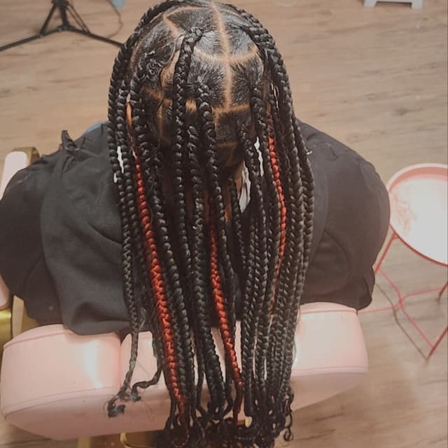 Large knotless at Butterfly Beauty 24hour Braid lounge in York, PA