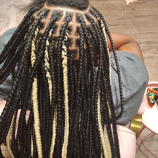 Smedium knotless at Butterfly Beauty 24hour Braid lounge in York, PA